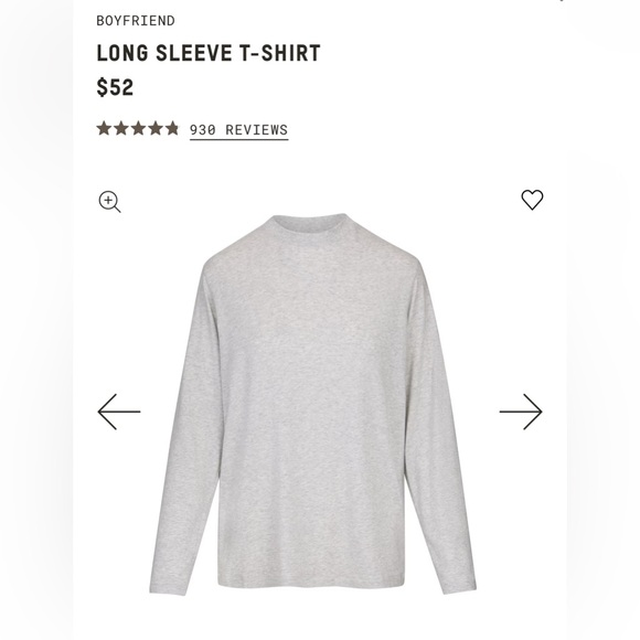 Skims Boyfriend Long Sleeve TShirt Grey
Size Small - Picture 1 of 4